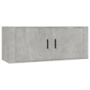  Vegghengte TV benker 2 stk betonggrå 100x34,5x40 cm