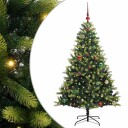  Kunstig Hengt Julegran med 150 LED lys grønn 150 cm PVC og PE