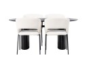 Venture Home Isolde Spisegruppe 180 cm Oval med 4 Day Stoler Sort