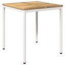 vidaXL Hage middagsbord Hvit 70 x 68,5 x 75 cm Solid akasietre