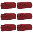 vidaXL Kastepledd 6 pcs Bordeaux Rød 240 x 220 cm Fleece