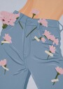 Pink Flowers on Jeans Plakat / 70x100