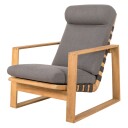 Cane-line Endless lenestol i teak med grå Airtouch-puter