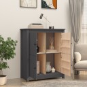 vidaXL Skjenk grå 83x41,5x100 cm heltre furu
