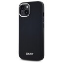 DKNY MagSafe iPhone 15-etui med vanlig logo - svart