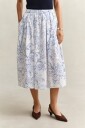 GANT Floral Print Pull On Skirt   White   36