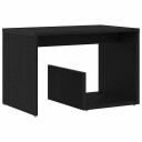  Sidebord Svart Eik 59x36x38 cm Konstruert Tre