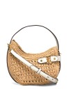 Lauren Ralph Lauren Woven Straw Small Tasha Crossbody Bag   Beige   ONE SIZE