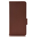 INCOVER Alcatel 1S (2021) / 3L (2021) PU Litchi Skin Flip Deksel med Lommebok - Brun