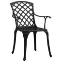  Bistrosett 5 deler støpt aluminium svart 3070611