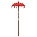 vidaXL Balinesisk Parasol Rød 95 x 95 x 260 cm