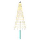 vidaXL Juletrebelysning med spyd og flaggstang 180 cm 270 LED-lys