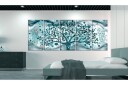 Bilde Tree And Waves 5 Parts Blue 200x80 Artgeist sp. z o. o.