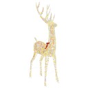  3D reinsdyr Varmhvit 180 cm PET