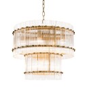 Ruby Chandelier Antique Brass