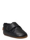 Melton Classic Leather Slippers - Black - 26/27