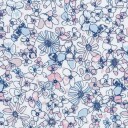 UNNA kjole i mønster "Blomstereng" - rosa