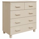 vidaXL Nattbord HAMAR honningbrun 79x40x80 cm heltre furu