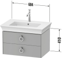 Duravit White Tulip Servantskap 2 skuf. 68,4x45,8x41 cm Eik/Nordisk Hvit Høygl.
