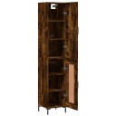 vidaXL Highboard røkt eik 34,5x34x180 cm konstruert tre 8720845485320