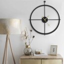 vidaXL Veggklokke svart 52 cm jern