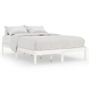 vidaXL Sengeramme hvit heltre furu 200x200 cm