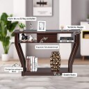 Konsollbord med skuff og hyller – brun MDF 120x30x81 cm