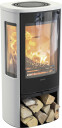 Contura 856G Style hvit vedovn med sideglass og glassdør