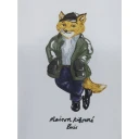 Maison Kitsuné Dame Topper Hvit XS,