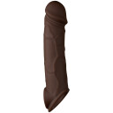 Willie City Vibrating Silicone Extender Sleeve 22 cm - Brun