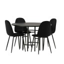 Venture Home Spisegruppe Venture Home Copenhagen med 4 Polar Stoler Fløyel GR22831