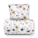 Borg Living Sengesett 240x220 - Kingsize sengetøy - 100% Bomullssateng - Flower white