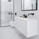 Pulcher Mood 120R Soft   Baderomsmøbel 120x46 cm matt hvit med SolidTec® vask