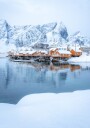 Lofoten Winter Village Plakat / 30x40