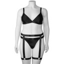 NORTIE Willow Svart Bralette-sett med Benstropper Svart Plus size
