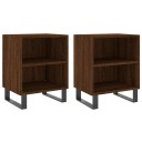 vidaXL Nattbord 2 stk brun eik 40x30x50 cm konstruert tre