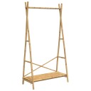  Klesstativ med hylle 102x50x190 cm bambus