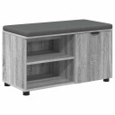 vidaXL Gangbenk Grå Sonoma 80 x 38 x 46 cm Konstruert treverk og stoff