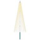 vidaXL Juletrebelysning med spyd og flaggstang 250 cm 500 LED-lys