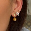 Tres Petit Flow Earstick Forgylt-Sølv Sterling 925 Onesize