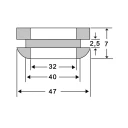 Sort blendeplugg for Ø40mm hull Pris er pr stk