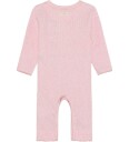 Blå Rompers Ls Melange Rib Pink 80