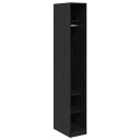 vidaXL Garderobeskap Svart Eik 50 x 30 x 200 cm Konstruert tre