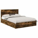  Seng med Oppbevaring Røkt eik 160 x 200 cm Konstruert tre