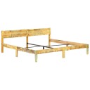 vidaXL Sengeramme gjenvunnet heltre 200x200 cm