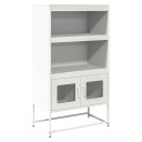  Highboard hvit 68x39x123 cm stål 8721158372079
