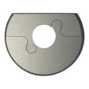 10 stk Rosett m/cut, 16 mm, alu natur