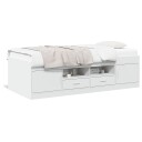  Dagseng med skuffer hvit 90x190 cm konstruert tre 8721102619045