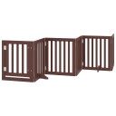  Hundeport Sammenleggbar 6 Paneler Brun 300 cm Poppeltre 352261