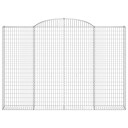vidaXL Gabionkurv buet 300x30x200/220 cm galvanisert jern